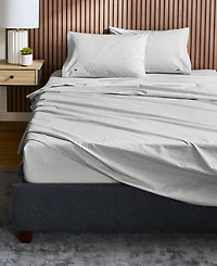 Lacoste Mini Geo Logo 200-Thread Count Cotton 4-Pc. Sheet Set, California King