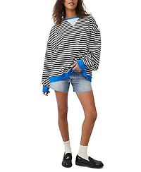 Free People Women's Classic Striped Crewneck Top