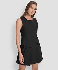 Dkny Women's Two-Button Asymmetric Vest