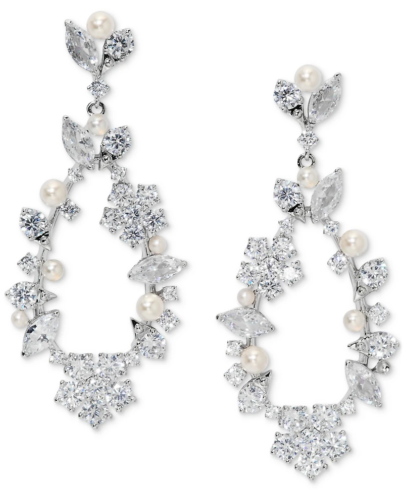 Eliot Danori Ella Cubic Zirconia & Imitation Pearl Drop Earrings