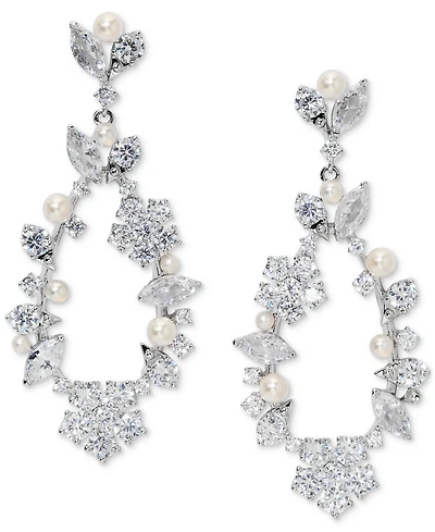 Eliot Danori Ella Cubic Zirconia & Imitation Pearl Drop Earrings