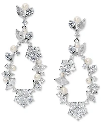 Eliot Danori Ella Cubic Zirconia & Imitation Pearl Drop Earrings