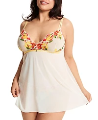 Adore Me Babette Women's Plus-Size Babydoll & G-String Set Lingerie