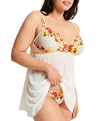Adore Me Babette Women's Plus-Size Babydoll & G-String Set Lingerie