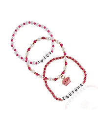 Juicy Couture Kids Crown Charm 3 Piece Beaded Jewelry