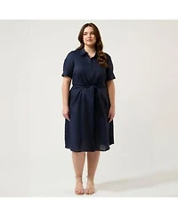 Estelle Esther Linen Shirt Dress