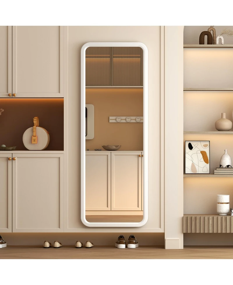 Vlsrka Full-length mirror with wooden frame for floor standing or wall mounting
