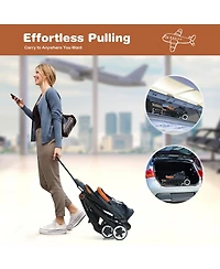 Costway Lightweight Stroller Aluminium Frame with Net for Travel 15 lbs