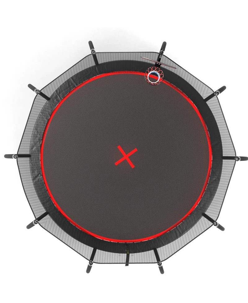 Streamdale Furniture 12FT trampoline Pumpkin- Black Red