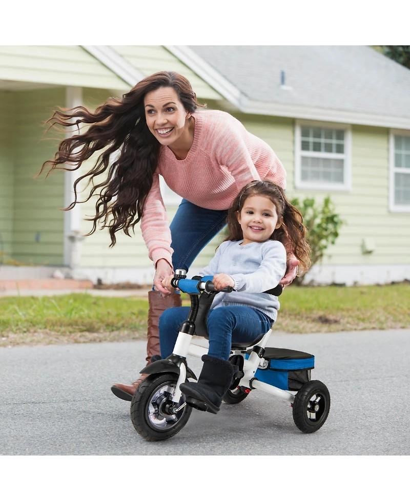 Gymax Toddler 5-in-1 Folding Trike 1-5 Years Old w/ Safety Harness Storage