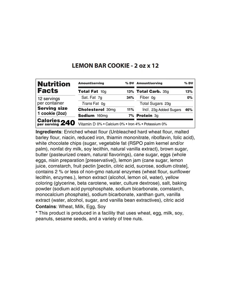 The Cravory Lemon Bar Cookies Gift Box