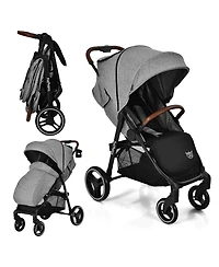 Costway High Landscape Baby Stroller Pushchair with Expandable & Footmuff Canopy 20 lbs. 0-3 Years