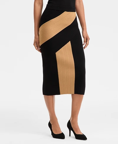 I.n.c. International Concepts Women's Asymmetric-Patchwork Skirt, Macy's Exclusive