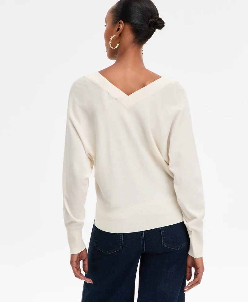 I.n.c. International Concepts Women's V-Neck Sweater, Created for Macy's