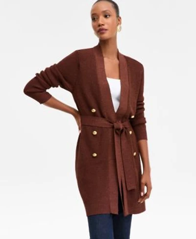 I.N.C. International Concepts Womens Metallic Open Front Cardigan Xs 3x Created For Macys