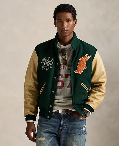 Polo Ralph Lauren Men's Wool-Blend Twill Letter Jacket
