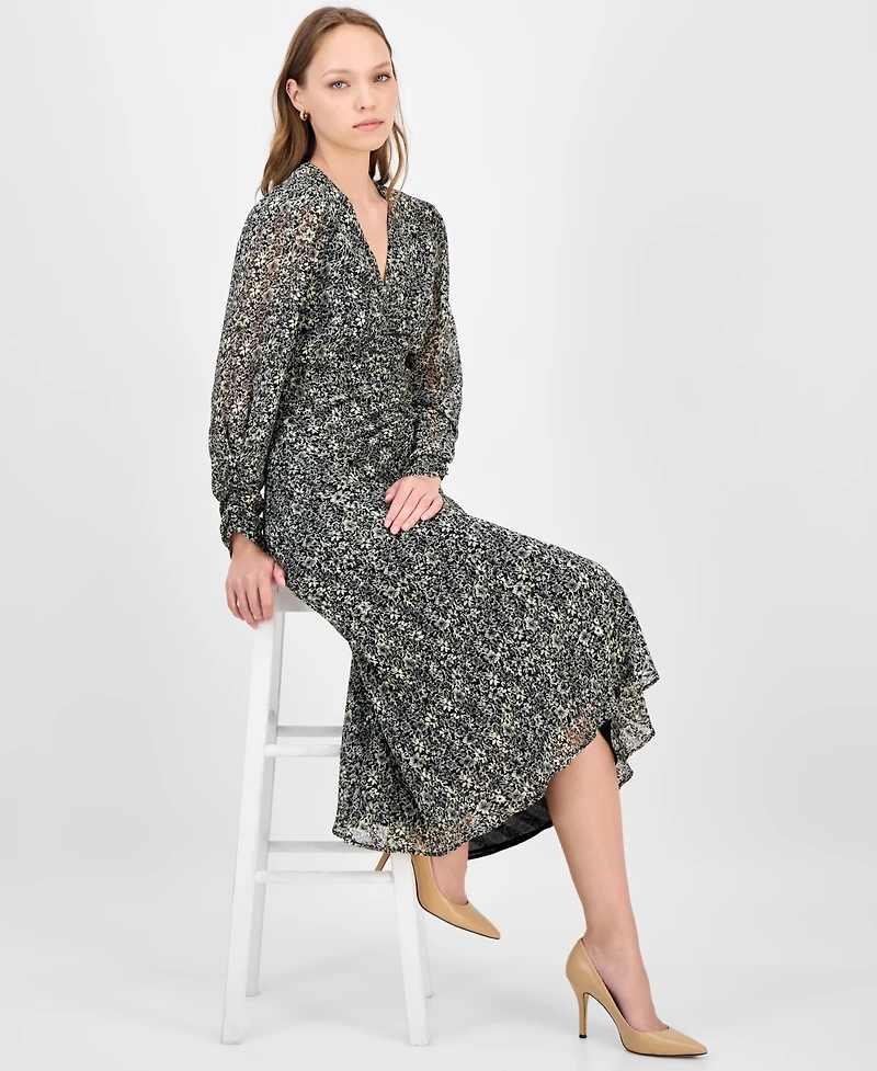 Boss Orange Women's Printed High-Low Midi Dress