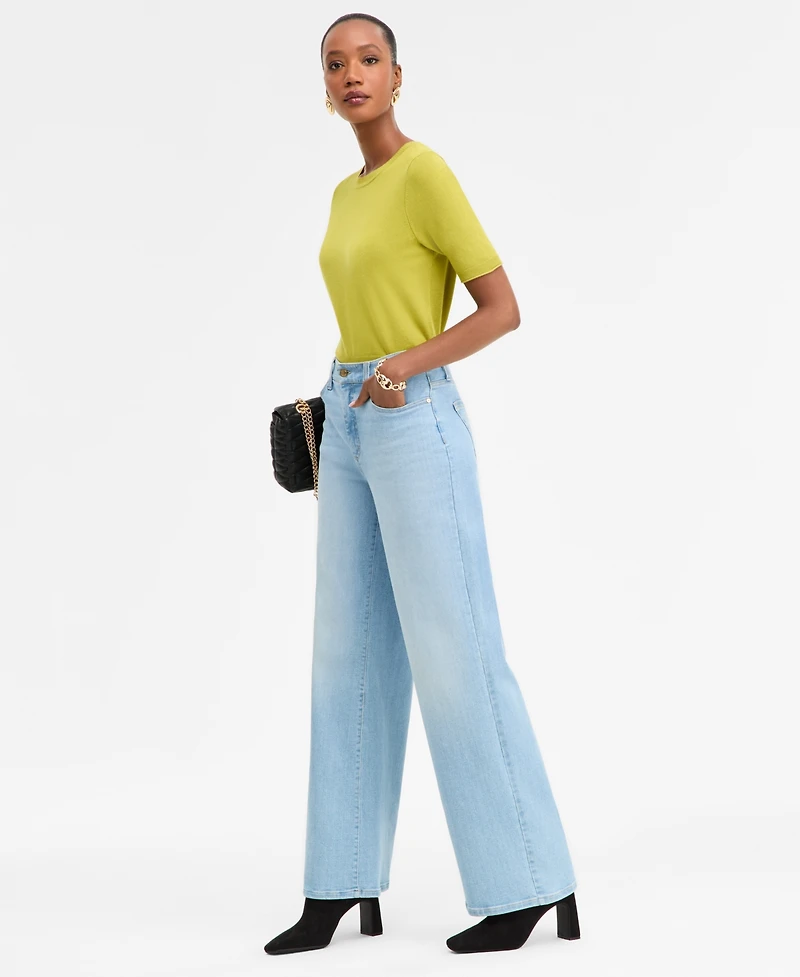 I.n.c. International Concepts Women's High-Rise Wide-Leg Jeans, Macy's Exclusive