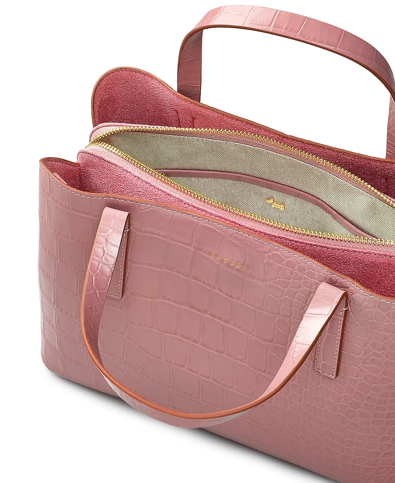 Radley London Dukes Place Faux Croc Medium Zip Top Satchel Bag