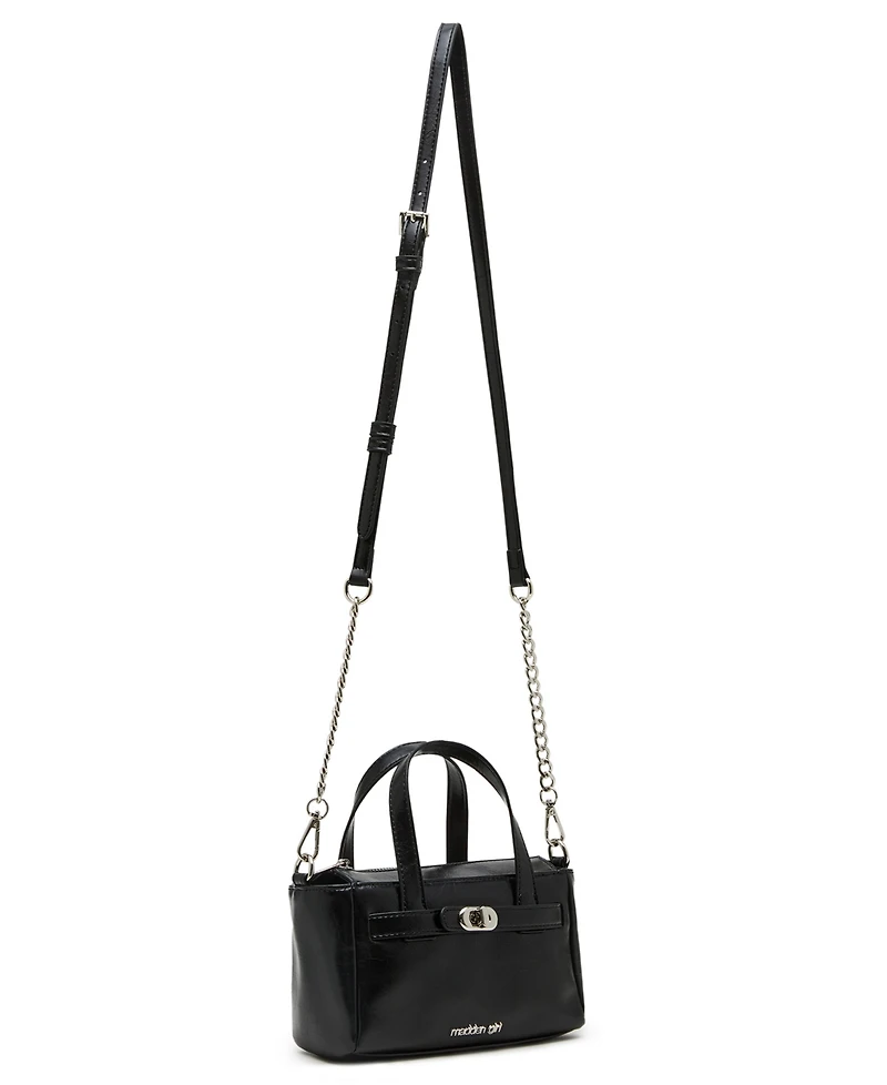 Madden Girl Cathc Crinkle Zipper Satchel Bag