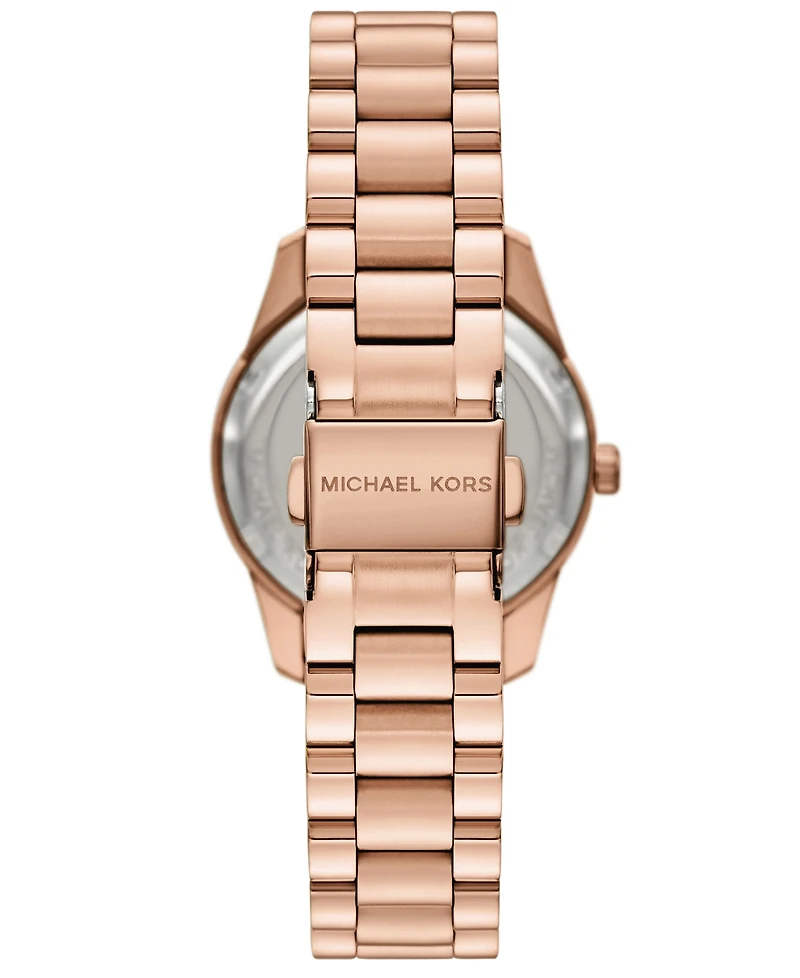 Michael Kors Women's Lexington Lux Multifunction Rose Gold-Tone Stainless Steel Watch, 34mm