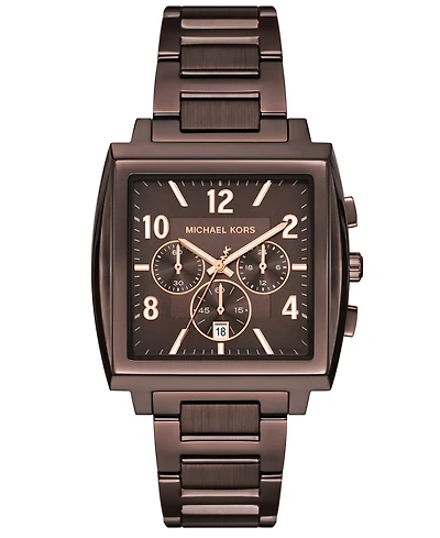 Michael Kors Men's Rhys Chronograph Espresso-Tone Stainless Steel Watch, 41mm