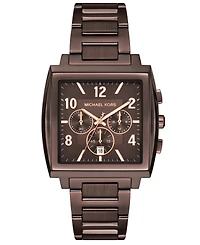 Michael Kors Men's Rhys Chronograph Espresso-Tone Stainless Steel Watch, 41mm