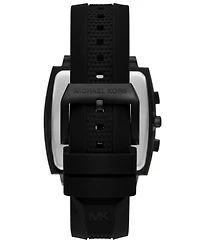 Michael Kors Men's Rhys Chronograph Black Silicone Watch, 41mm