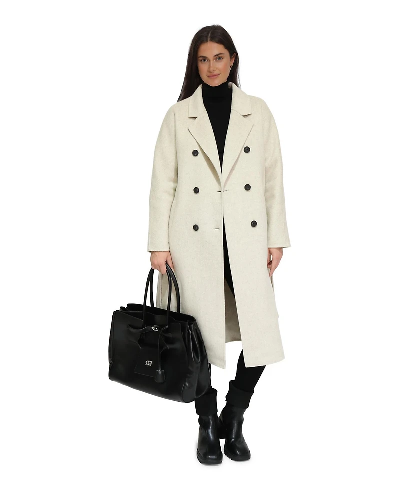 Belle & Bloom Boss Girl Double-Breasted Lined Wool Coat