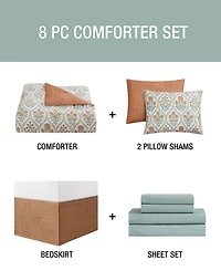 Mytex Hazel 8-Piece Reversible Comforter Sets