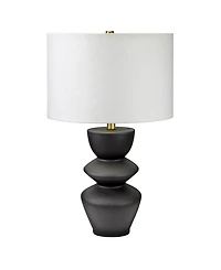 Hudson & Canal Cassian 25" Ceramic Table Lamp with Fabric Shade
