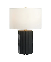 Hudson & Canal Seren 23" Ceramic Table Lamp with Fabric Shade