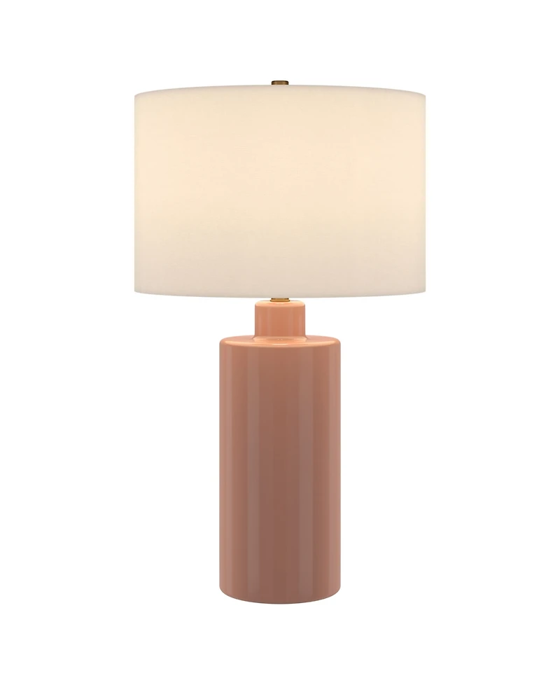 Hudson & Canal Selina 25" Ceramic Table Lamp with Fabric Shade