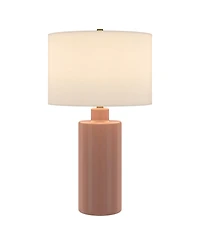 Hudson & Canal Selina 25" Ceramic Table Lamp with Fabric Shade