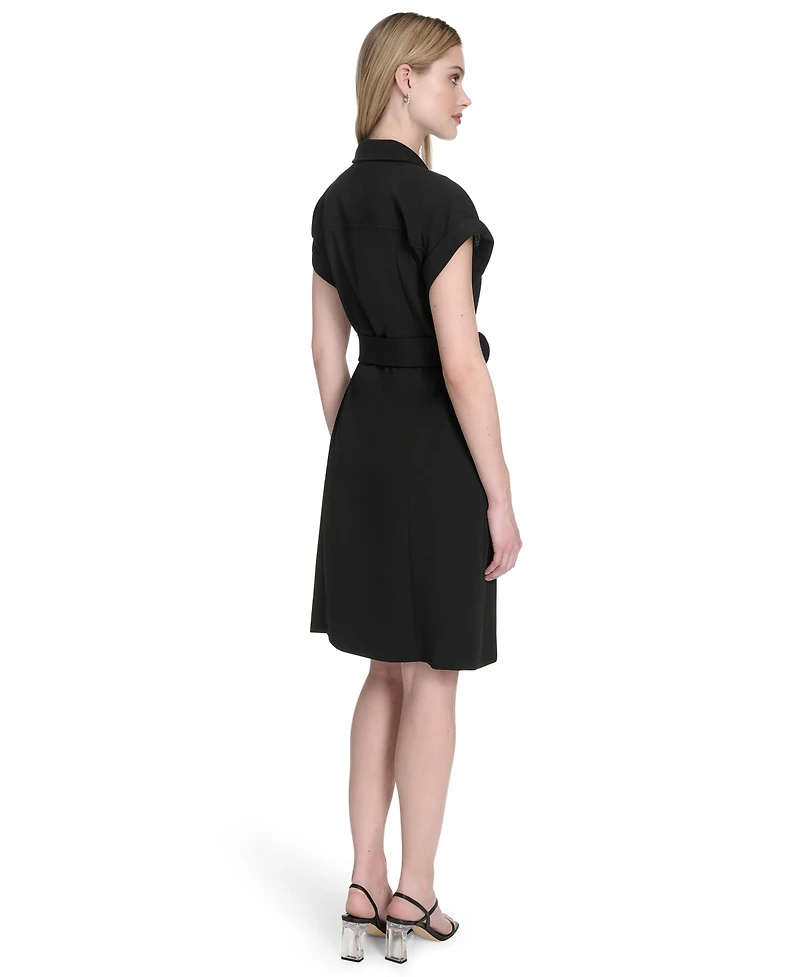 Calvin Klein Women's Button-Front A-Line Dress