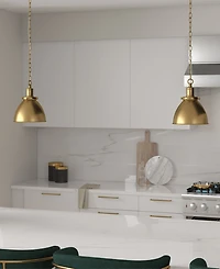 Hudson & Canal Elodie 8" Metal Pendant with Shade