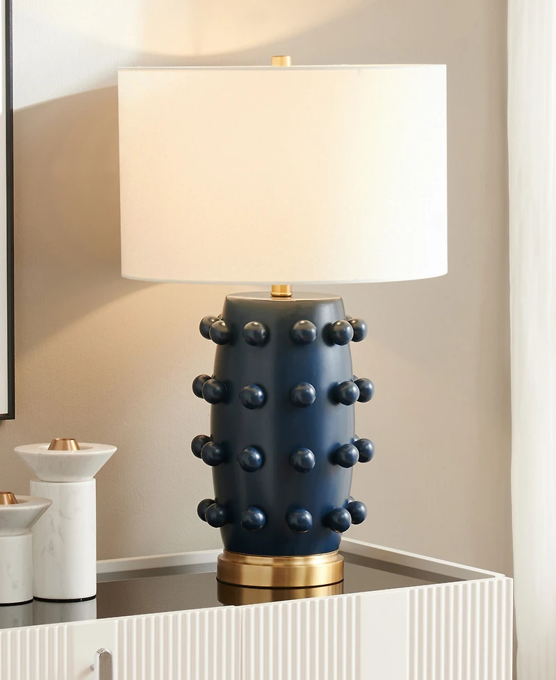 Hudson & Canal Farrington 25.5" Ceramic Table Lamp with Fabric Shade
