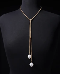 I.n.c. International Concepts Imitation Pearl Lasso Lariat Necklace, 17-1/4" + 3" extender, Macy's Exclusive