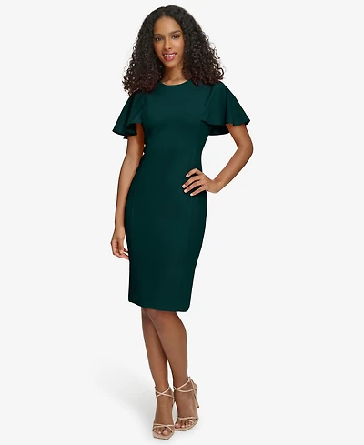 Calvin Klein Women's Scuba Crepe Sheath Dress