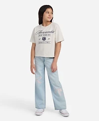 abercrombie kids Girls Low-Rise Embroidered Baggy Jeans