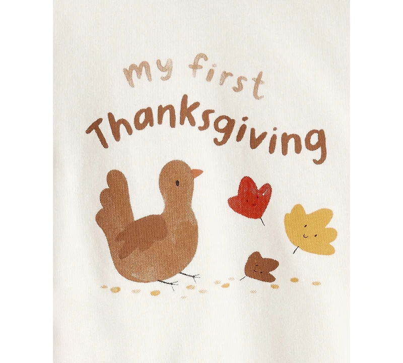 Carter's Baby Cotton My First Thanksgiving Long-Sleeve Bodysuit & Pants, 2 Piece Set