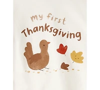 Carter's Baby Cotton My First Thanksgiving Long-Sleeve Bodysuit & Pants, 2 Piece Set