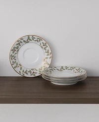 Holly Berry 6" Saucer, Set of 4