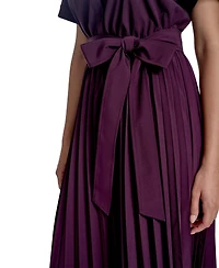 Calvin Klein Women's Short-Sleeve Pleated-Skirt Midi Dress