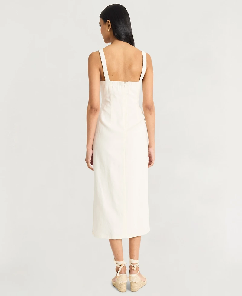 The Good Journey Women's Square-Neck Sleeveless Midi Dress