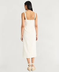 The Good Journey Women's Square-Neck Sleeveless Midi Dress