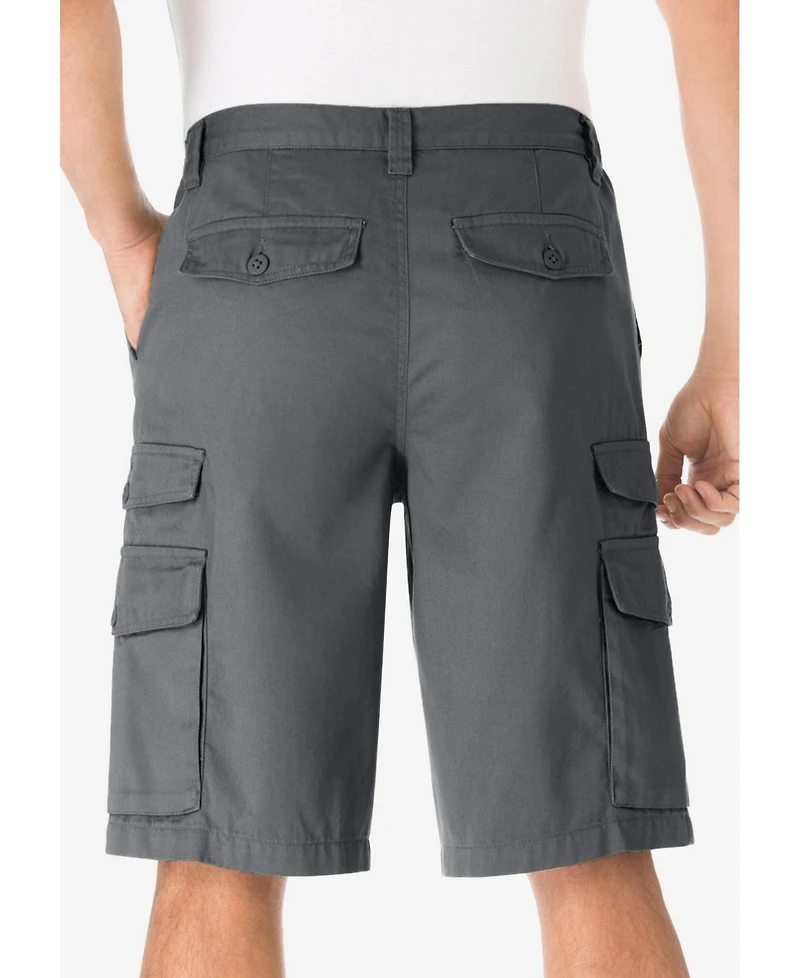 KingSize Big & Tall 12" Side Elastic Cargo Shorts