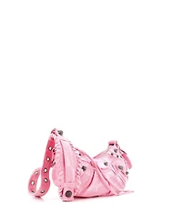 Pre-Owned Balenciaga Xs Le Cagole Giant Studs Shoulder Bag Bb Denim