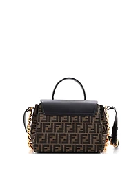 Pre-Owned Versace Medium x Fendi Fendace La Medusa Top Handle Bag Zucca Canvas and Leather