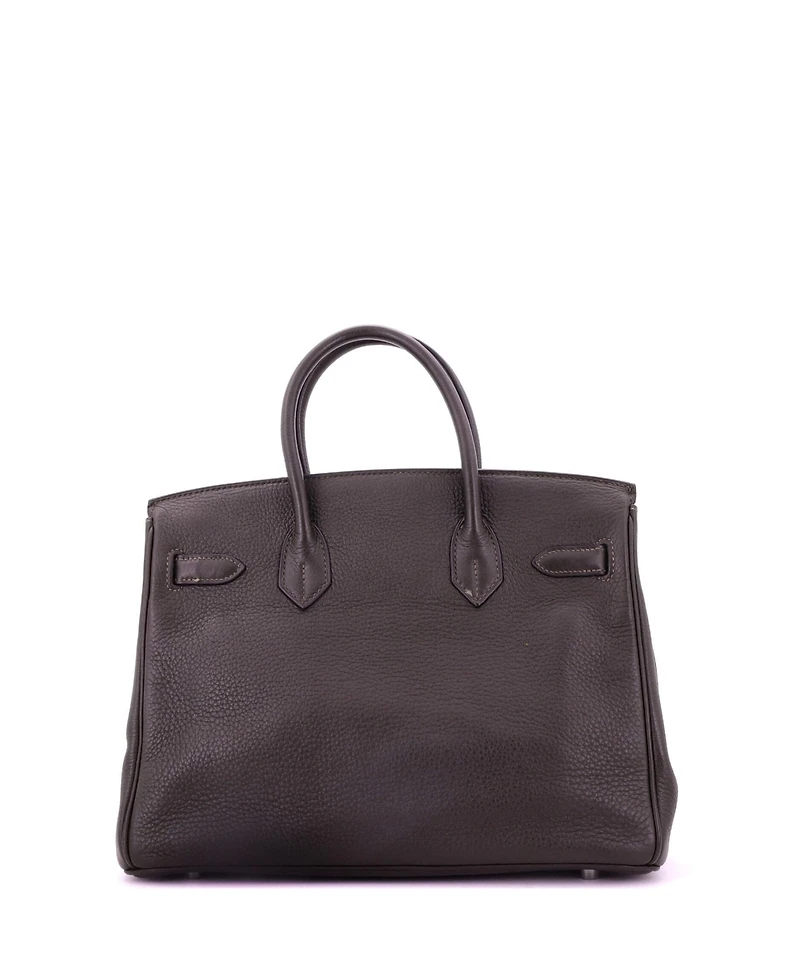 Pre-Owned Hermes Birkin 30 Handbag Clemence with Palladium Hardware